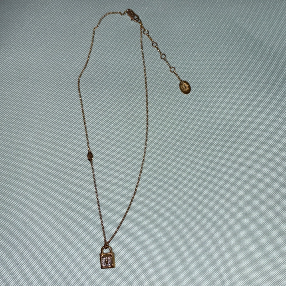 Juicy Couture Gold Lock Pendant Necklace